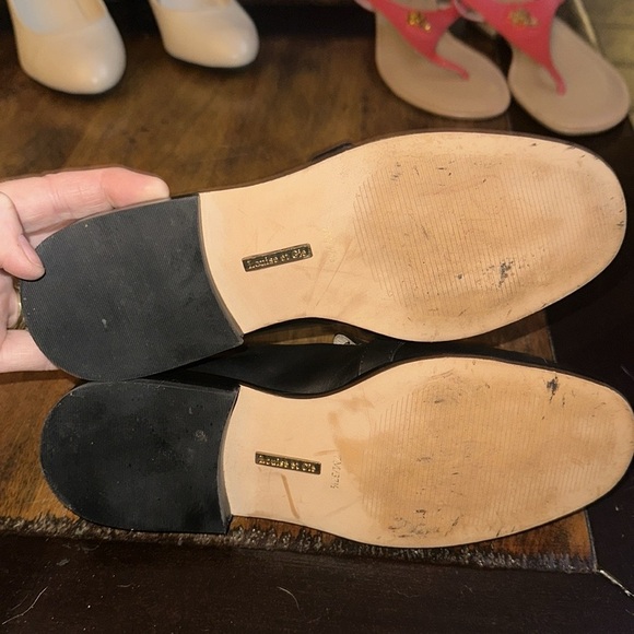 Louise Et Cie Bayne Womens Leather Slip On Round Toe Loafer Shoes Black Size 7 - Picture 5 of 10